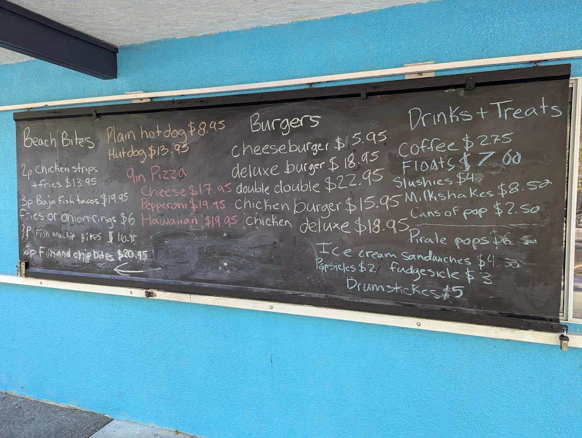 Menu, The Beach Hut