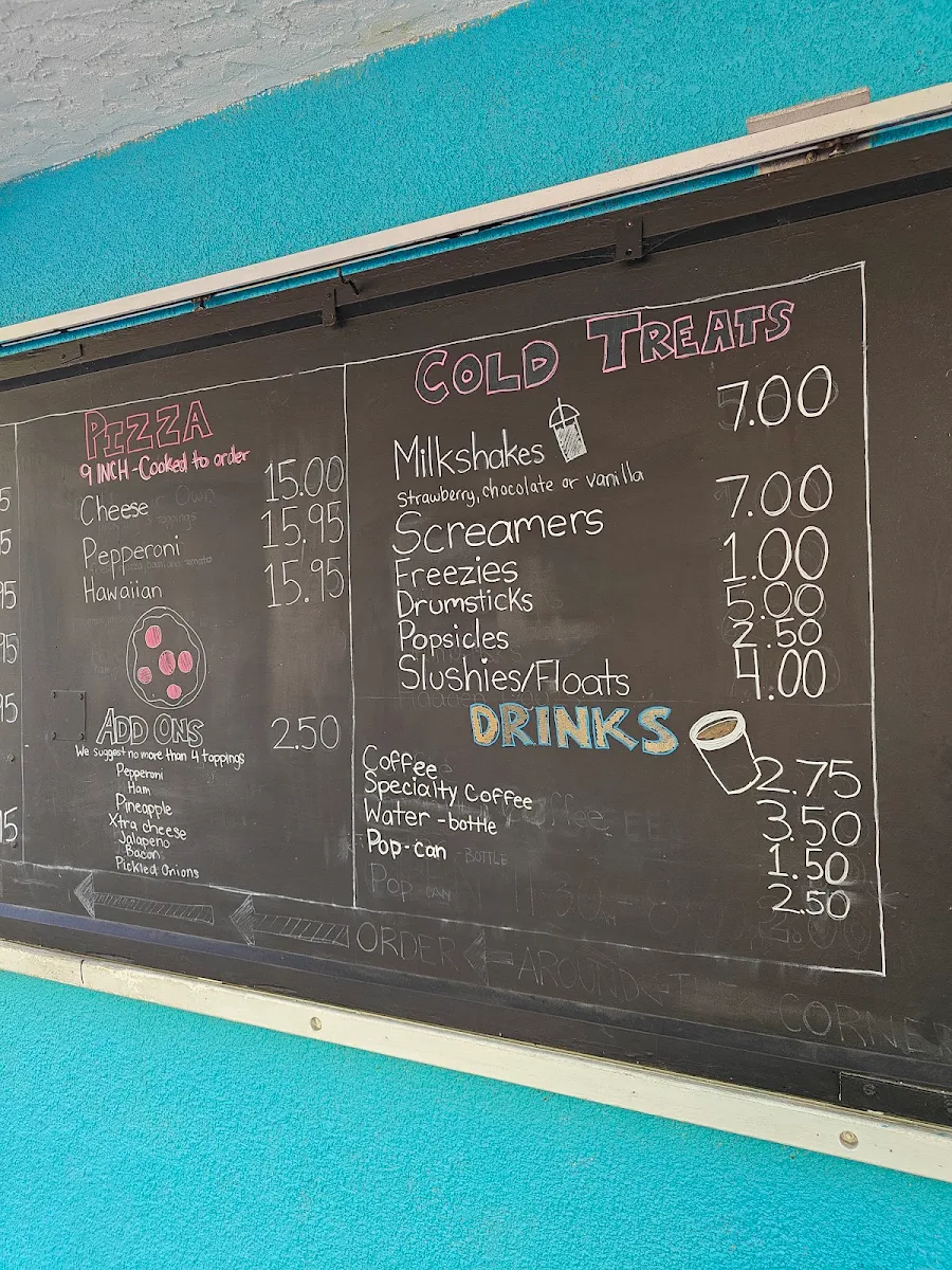 Menu, The Beach Hut