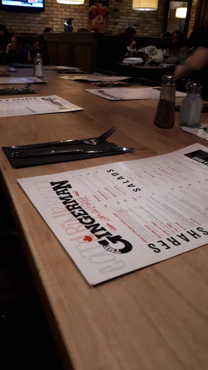 Menu, The Gingerman Social Eatery