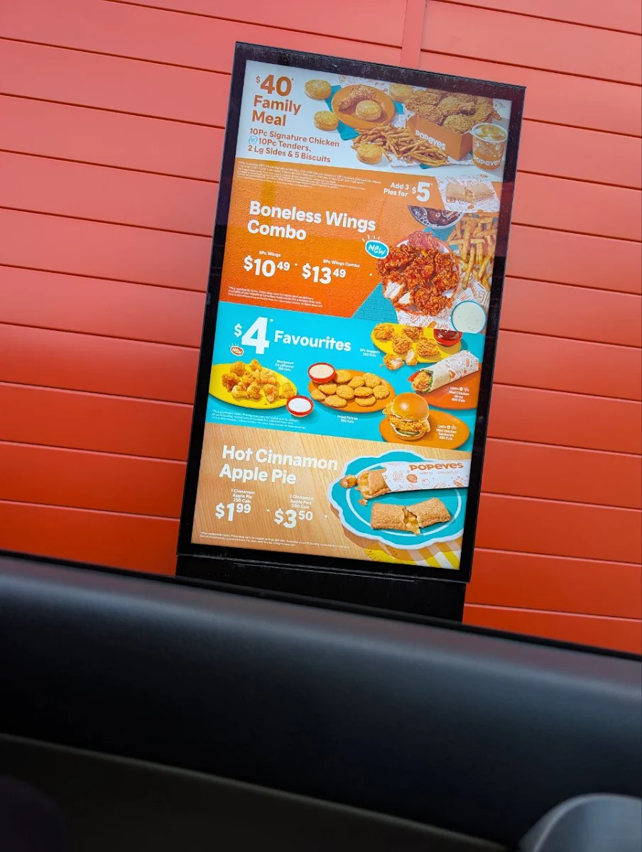 Menu, Popeyes Louisiana Kitchen
