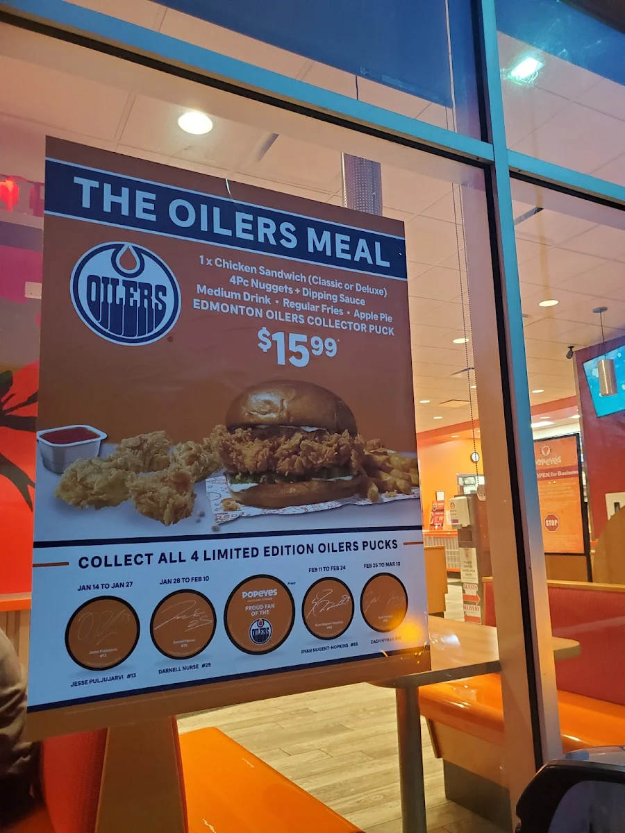 Menu, Popeyes Louisiana Kitchen