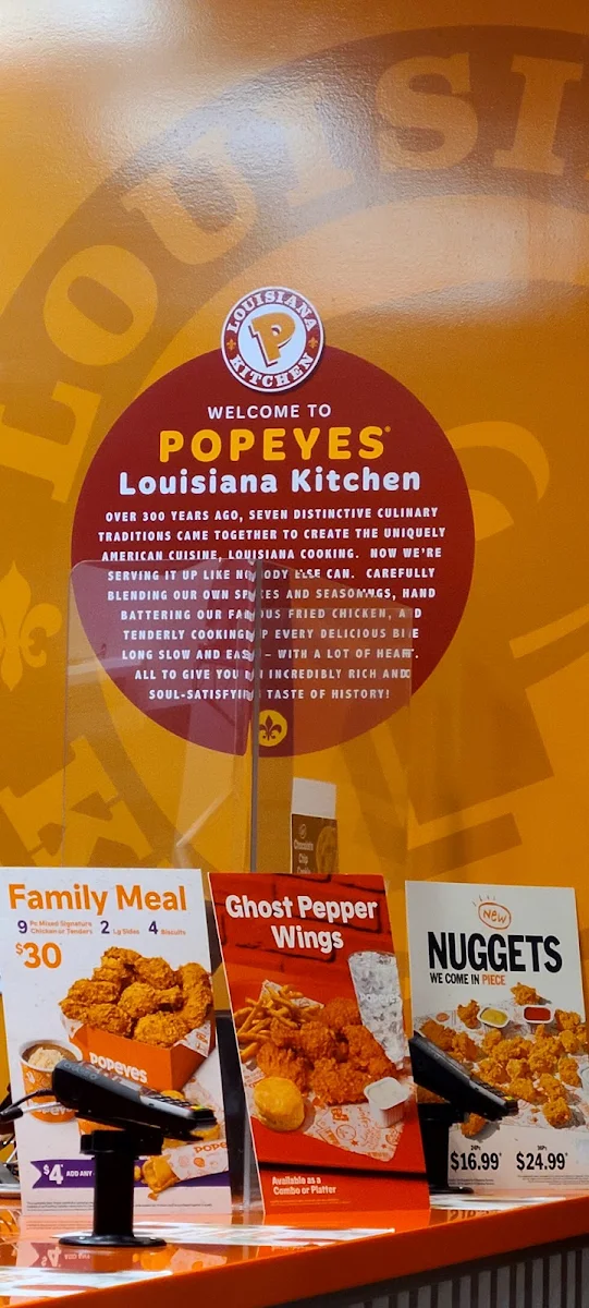 Menu, Popeyes Louisiana Kitchen
