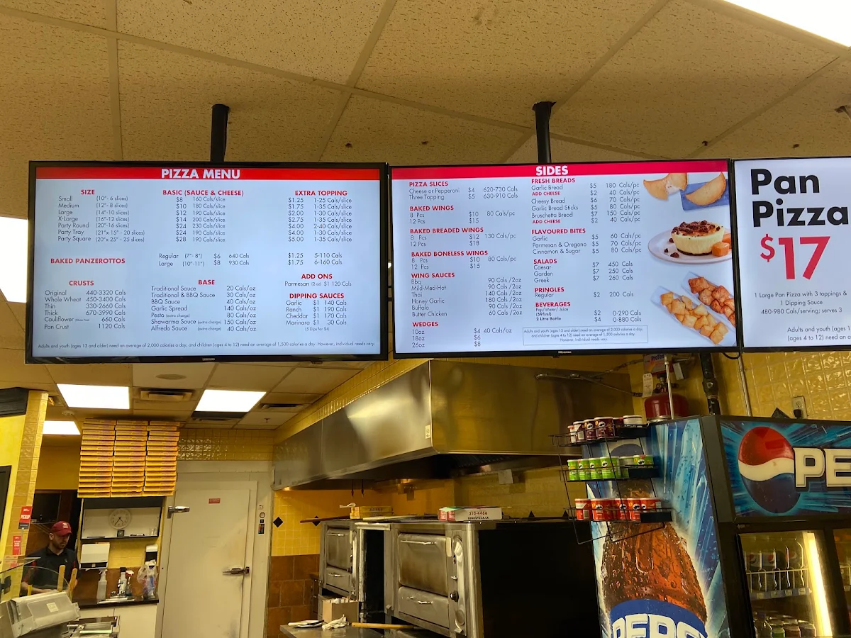 Menu, Gino's Pizza