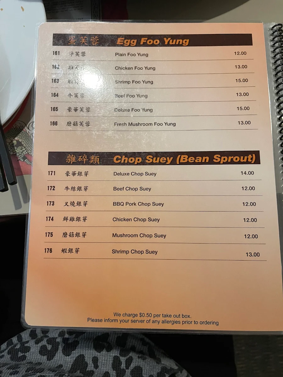 Menu, Ken's Restaurant