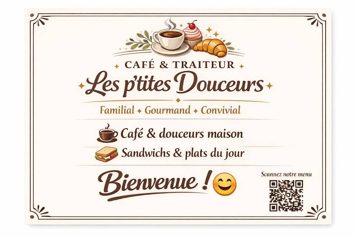 Menu, café & traiteur les p'tites douceurs