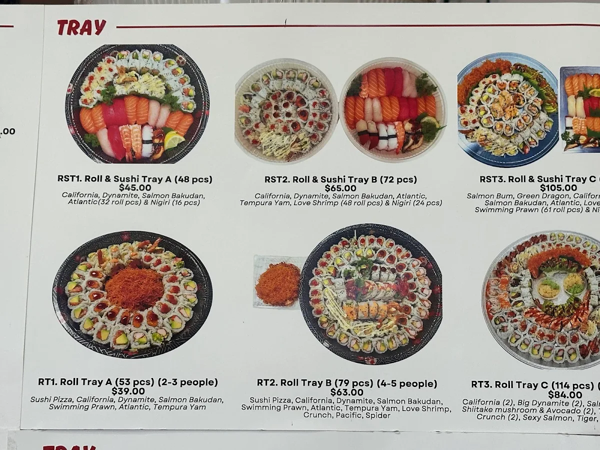 Menu, Sushi Hon