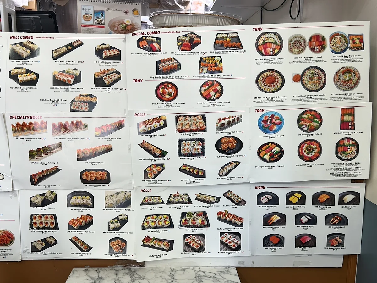 Menu, Sushi Hon