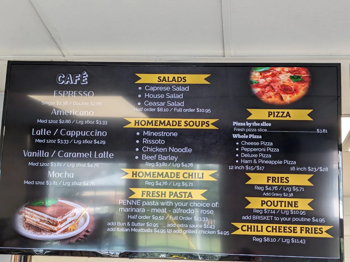 Menu, D'Amore Italian Deli