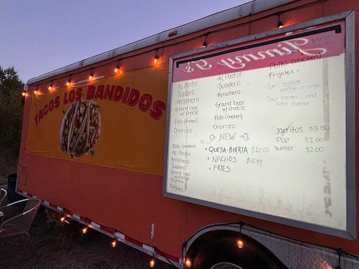 Menu, Tacos Los Bandidos