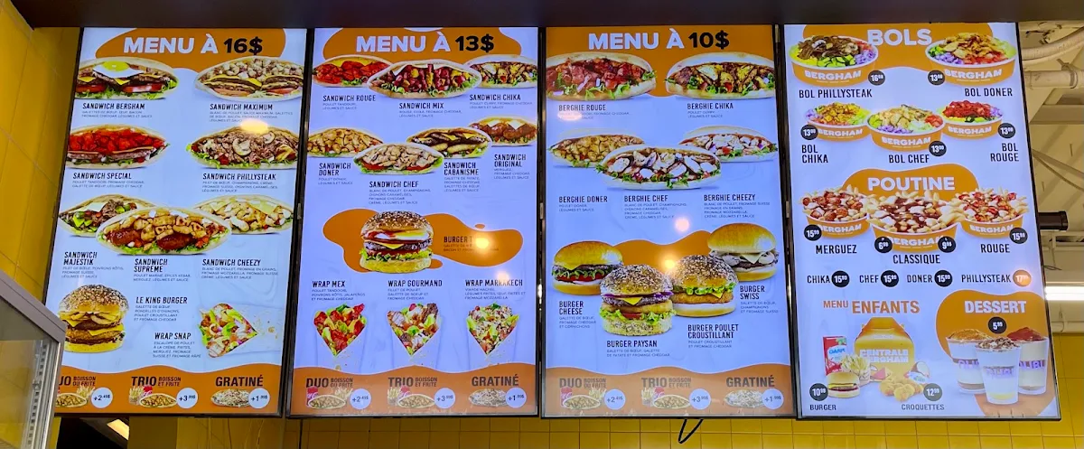 Menu, Bergham - Decarie VSL