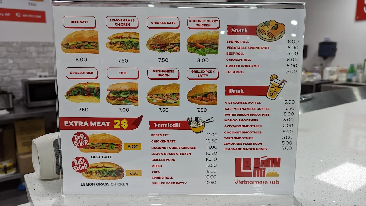 Menu, Le Bánh Mi