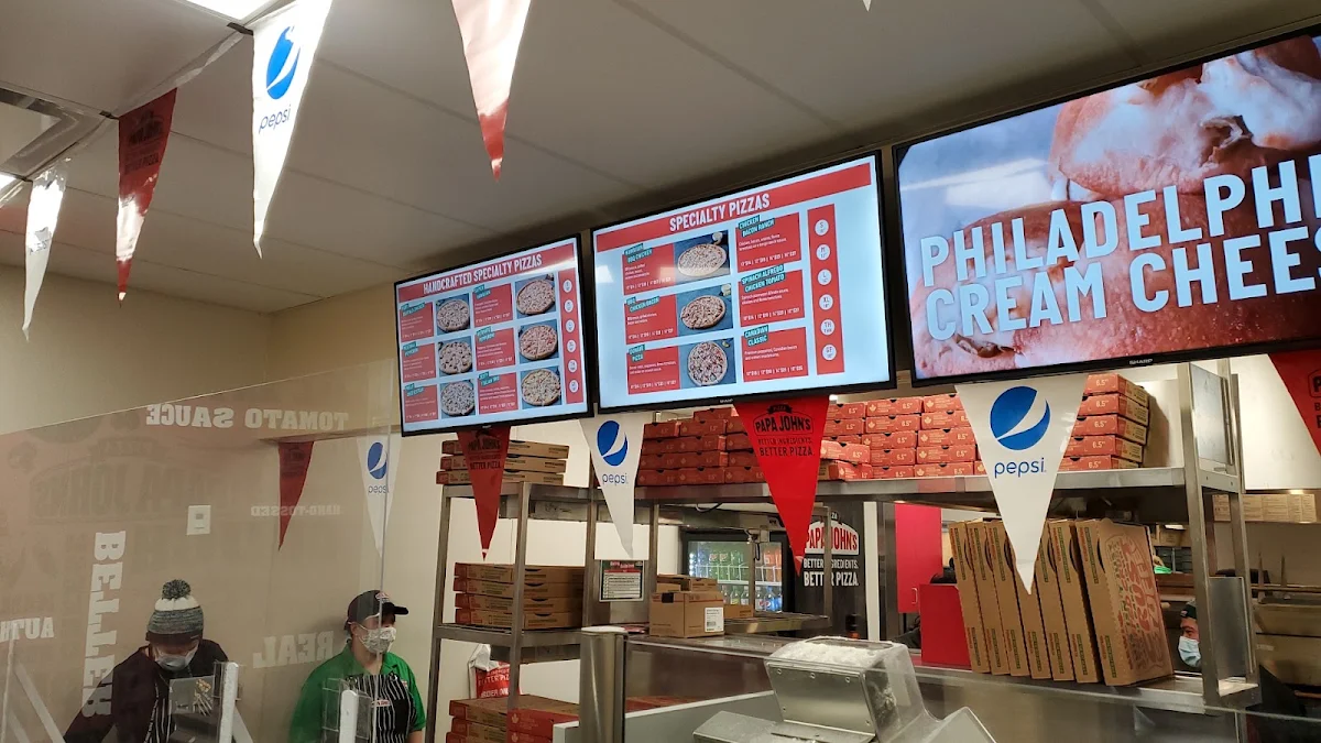 Menu, Papa Johns Pizza