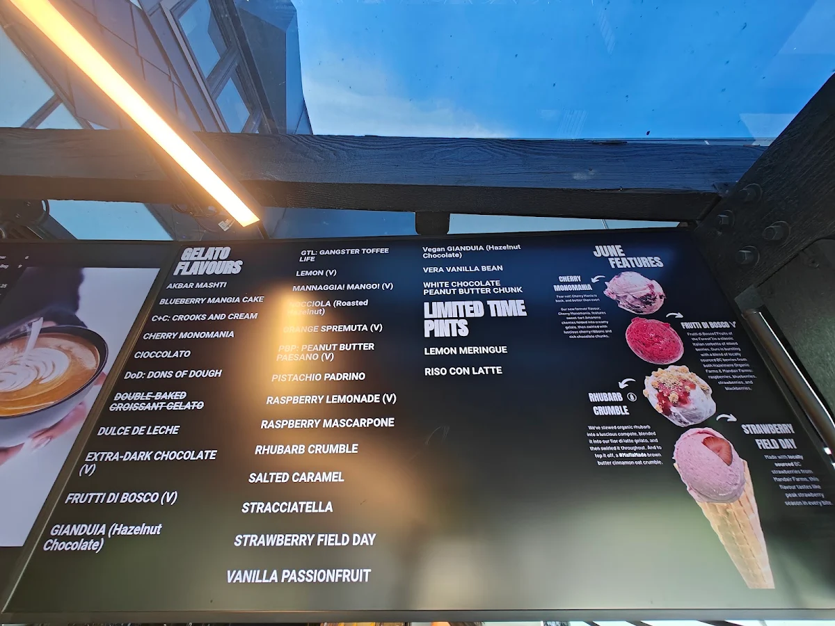 Menu, Dolce Amore - Burnaby