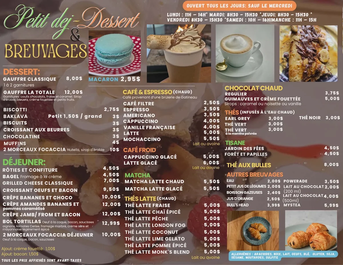 Menu, Boutique Pinceau & Seconde vie
