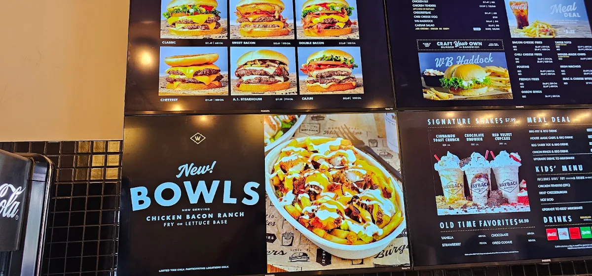 Menu, Wayback Burgers