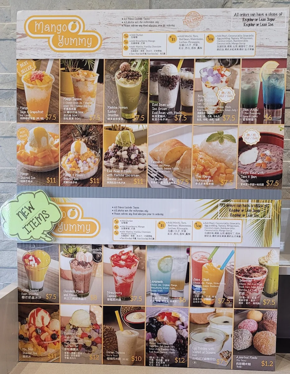 Menu, Mango Yummy