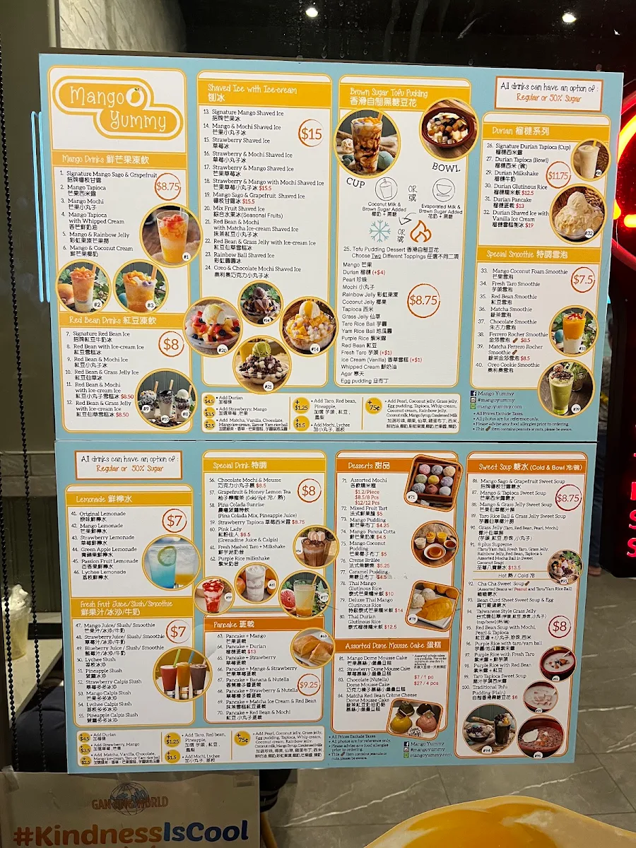 Menu, Mango Yummy