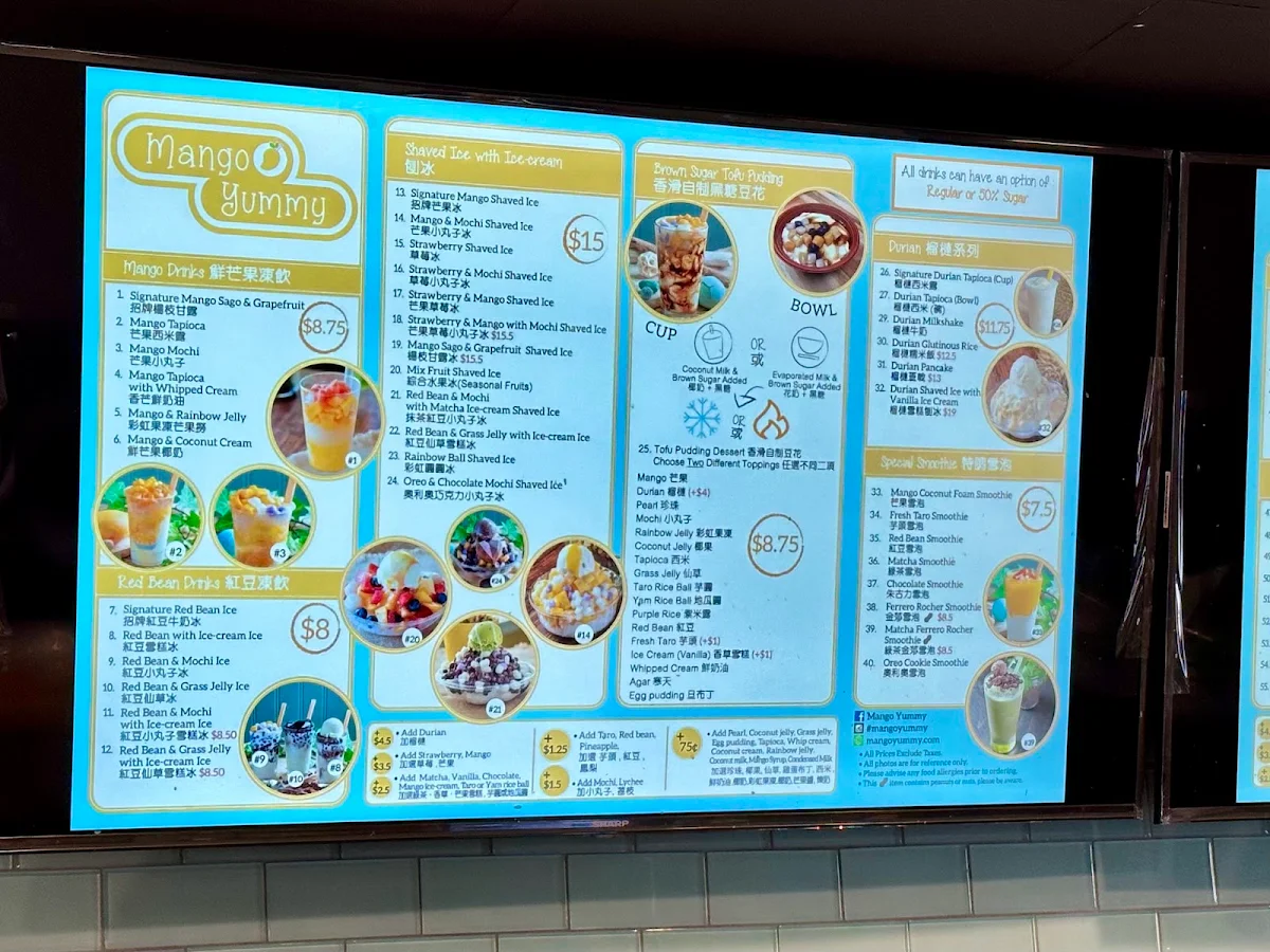 Menu, Mango Yummy
