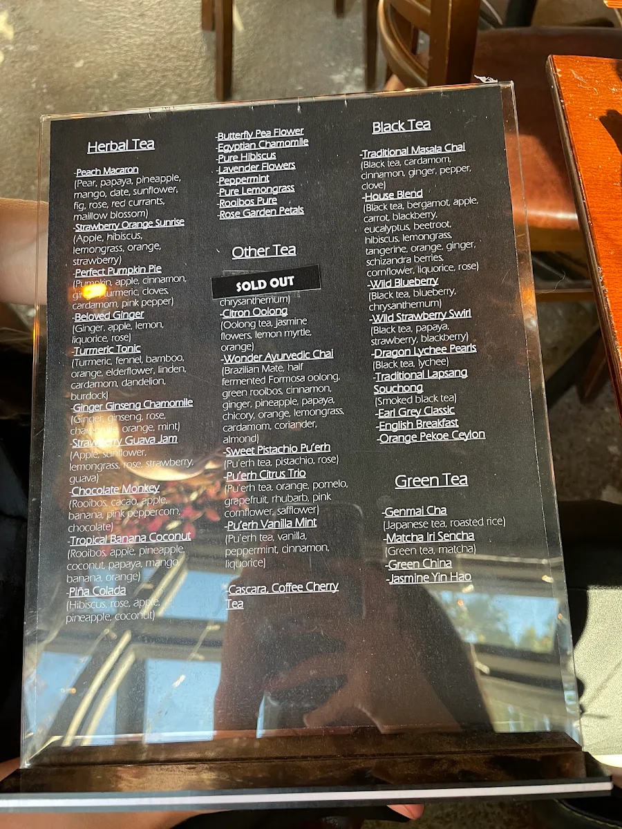 Menu, Bump N Grind Cafe