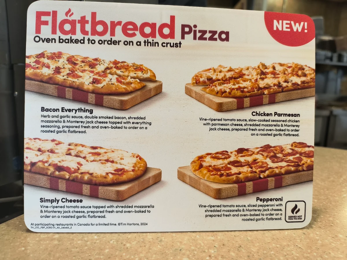 Menu, Tim Hortons