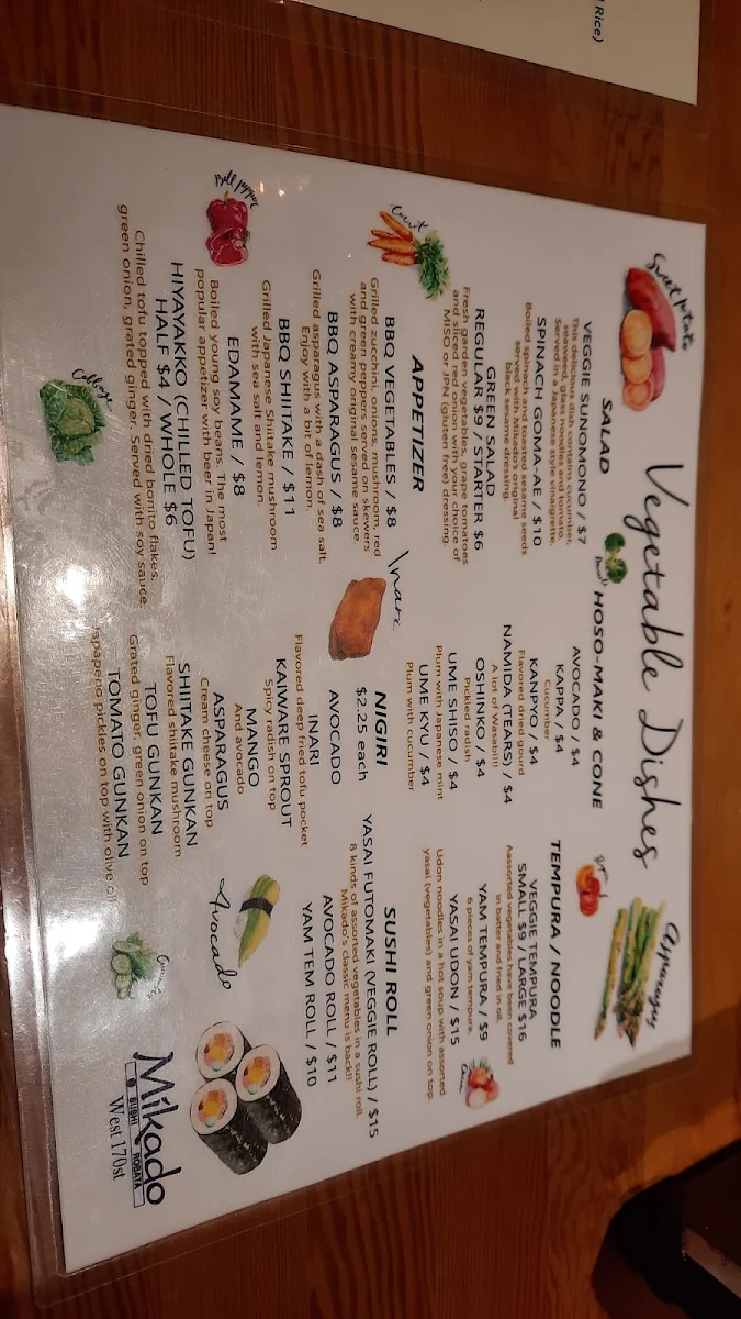 Menu, Mikado Westside