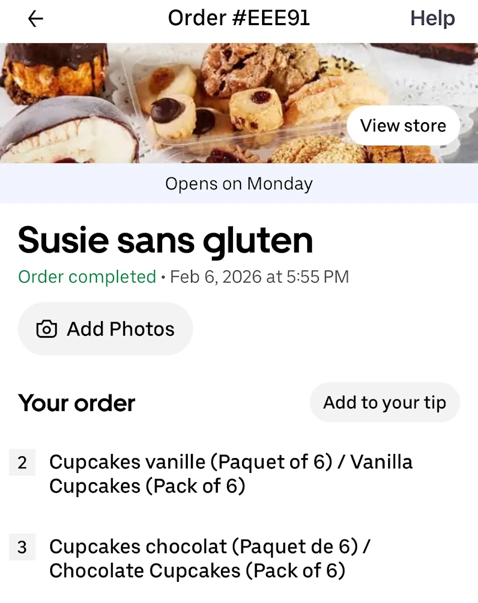 Menu, Susie Sans Gluten Laval