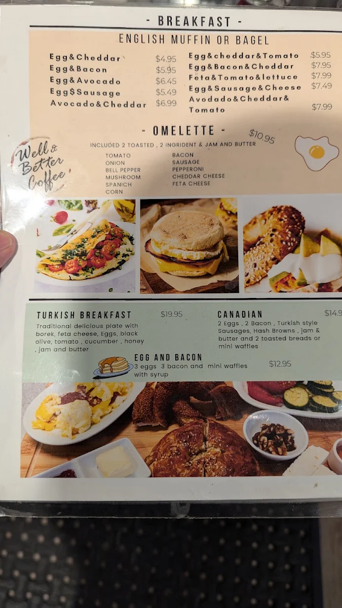Menu, Daphne's Antioch