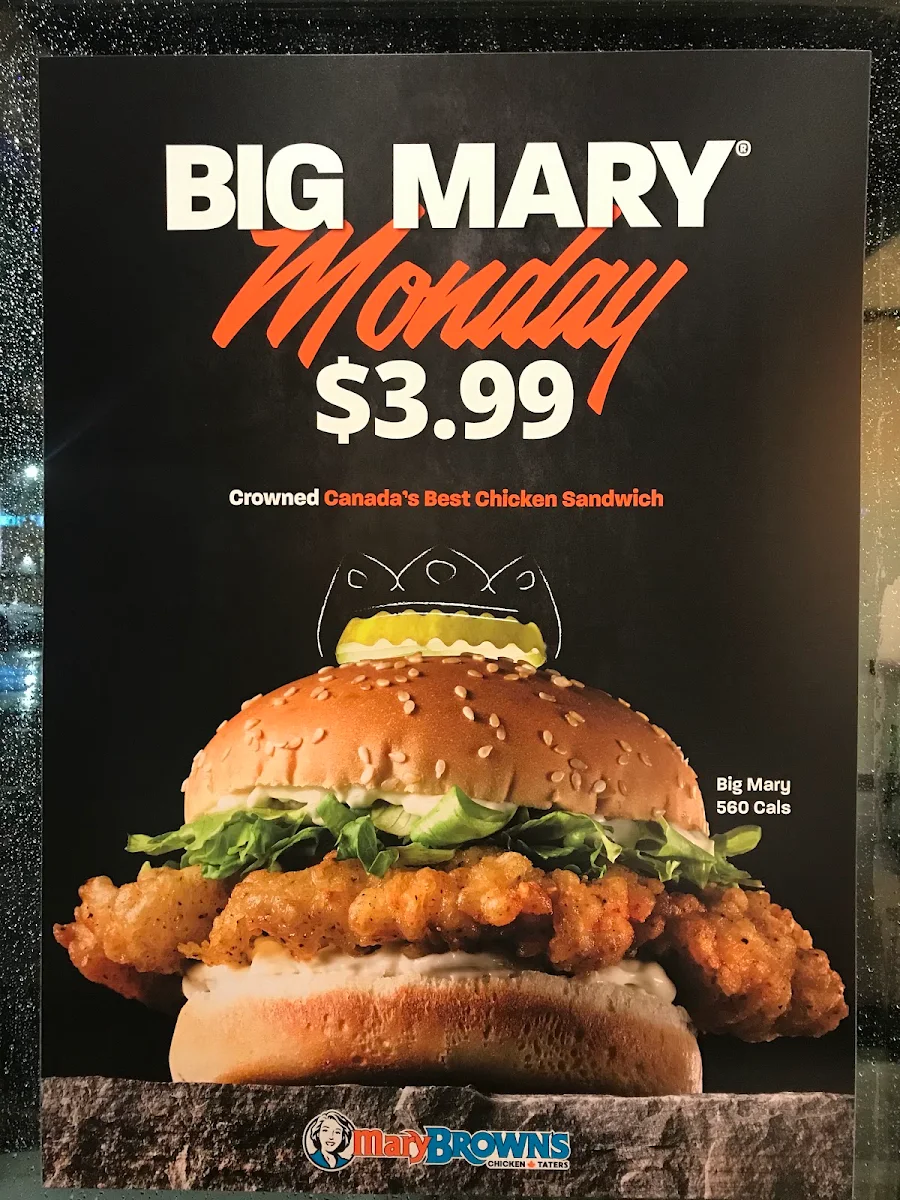 Menu, Mary Brown's Chicken