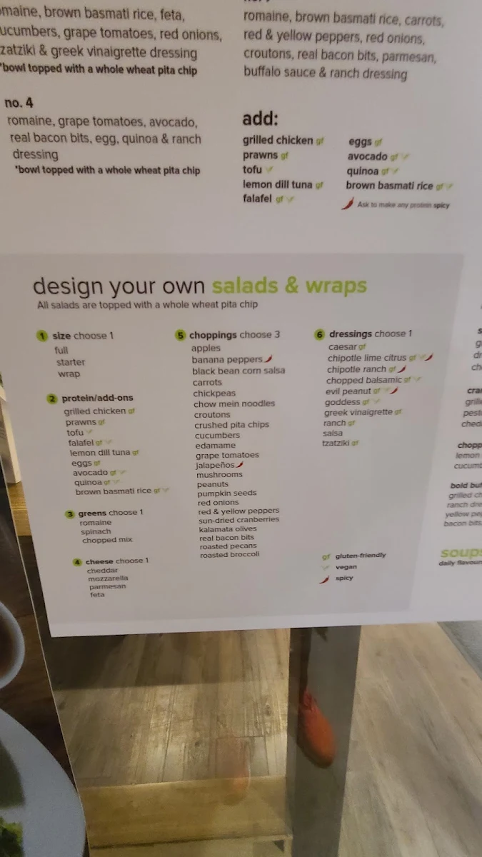 Menu, Chopped Leaf