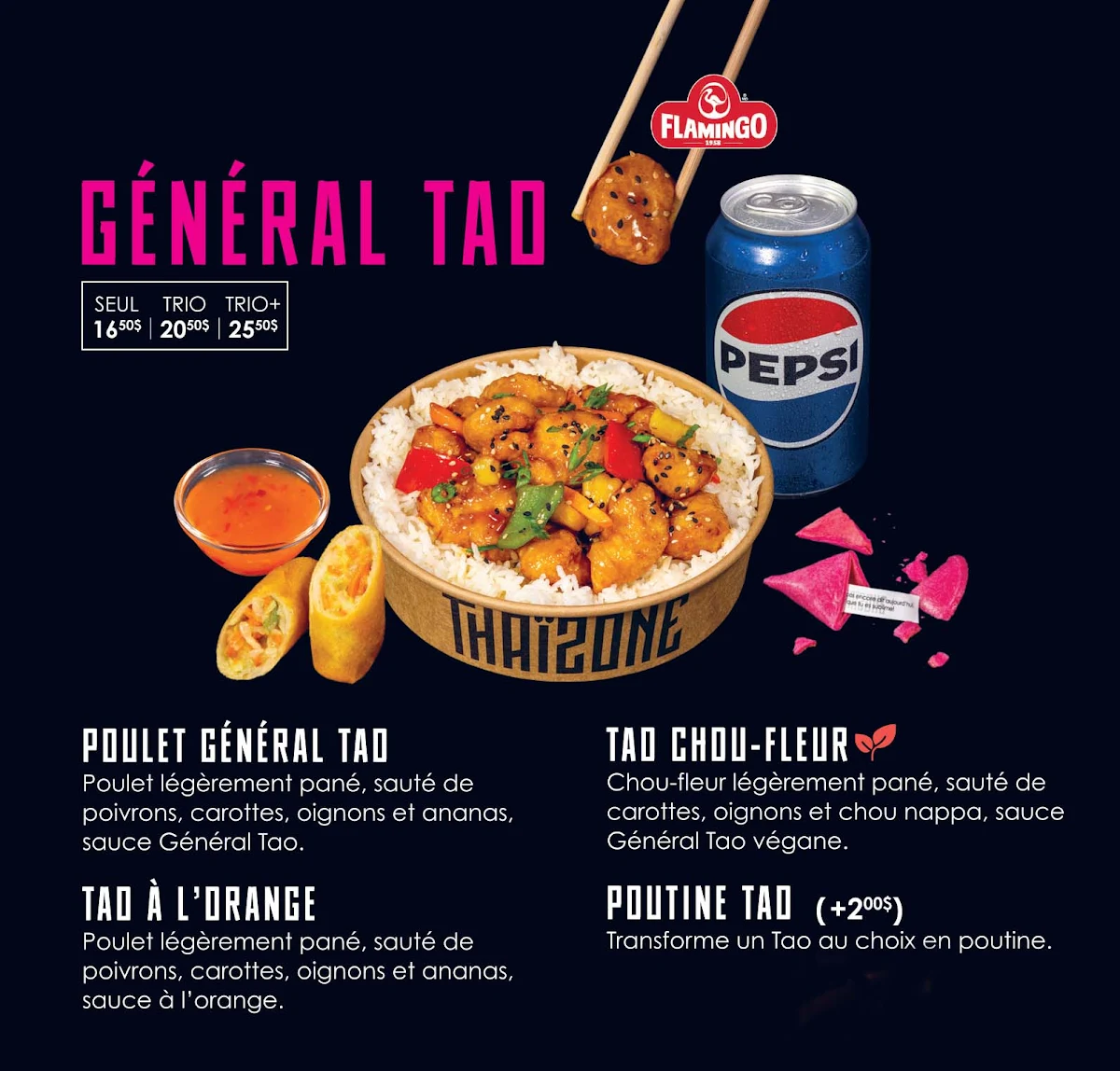 Menu, Thaïzone