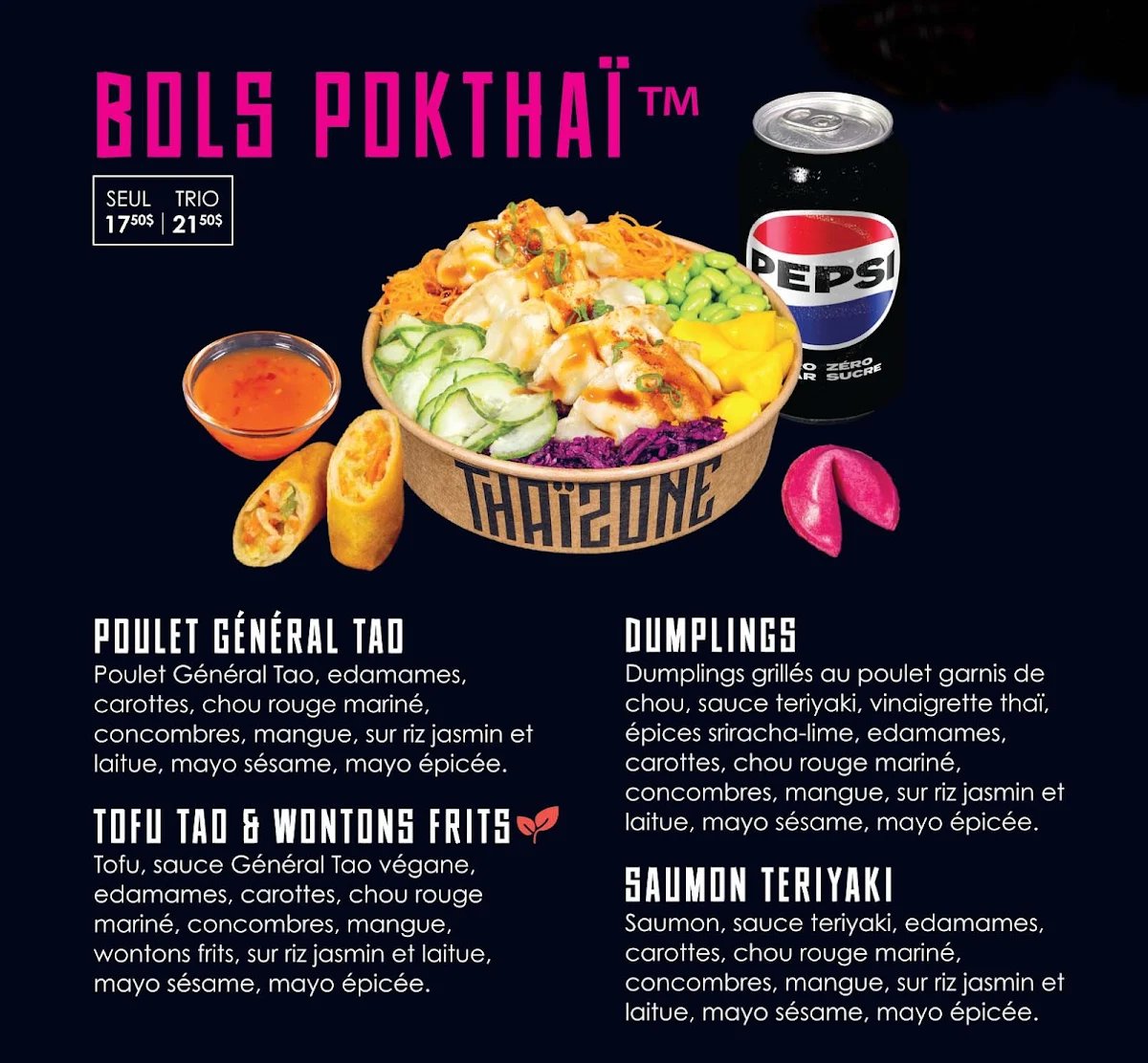 Menu, Thaïzone