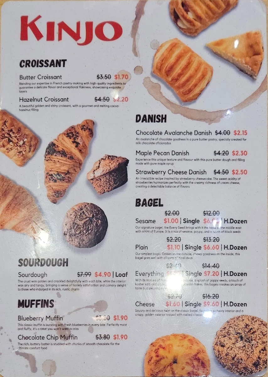 Menu, Kinjo Sushi & Grill District