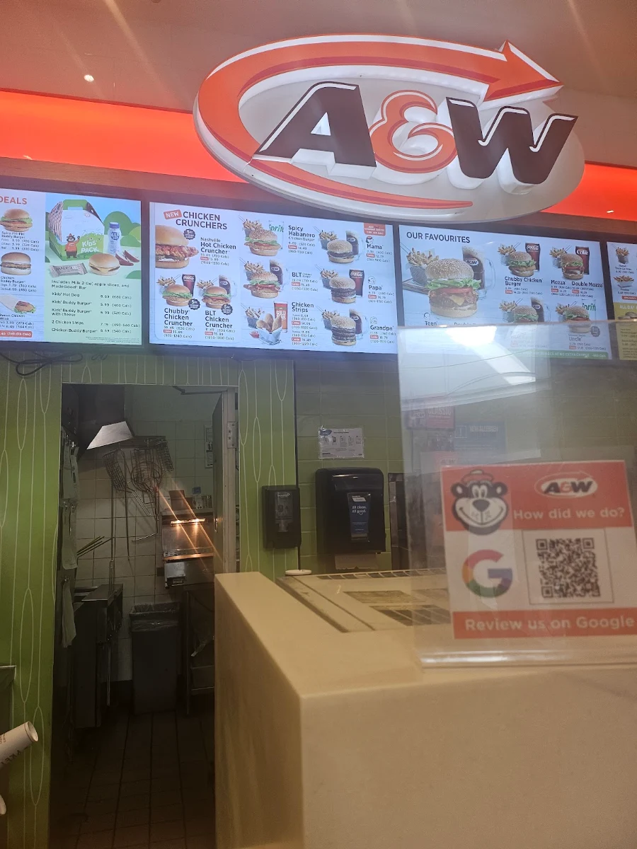 Menu, A&W Canada