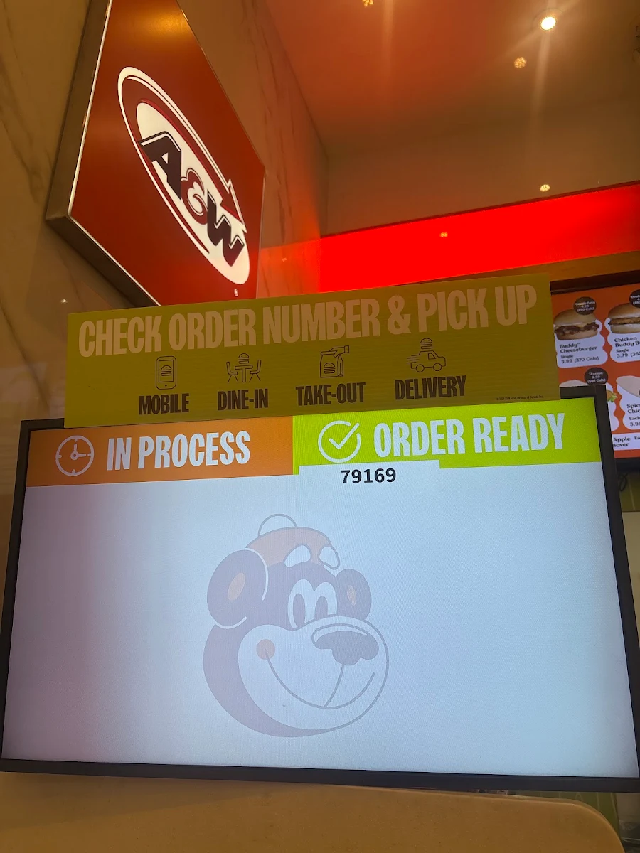 Menu, A&W Canada