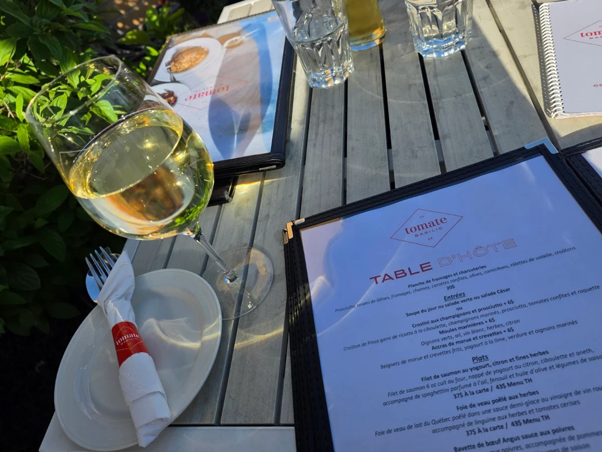 Menu, Tomate Basilic Pointe aux Trembles
