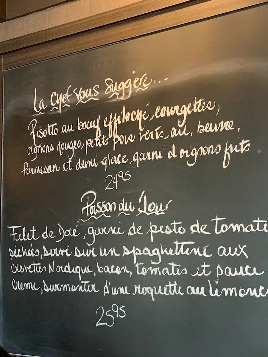 Menu, Tomate Basilic Pointe aux Trembles