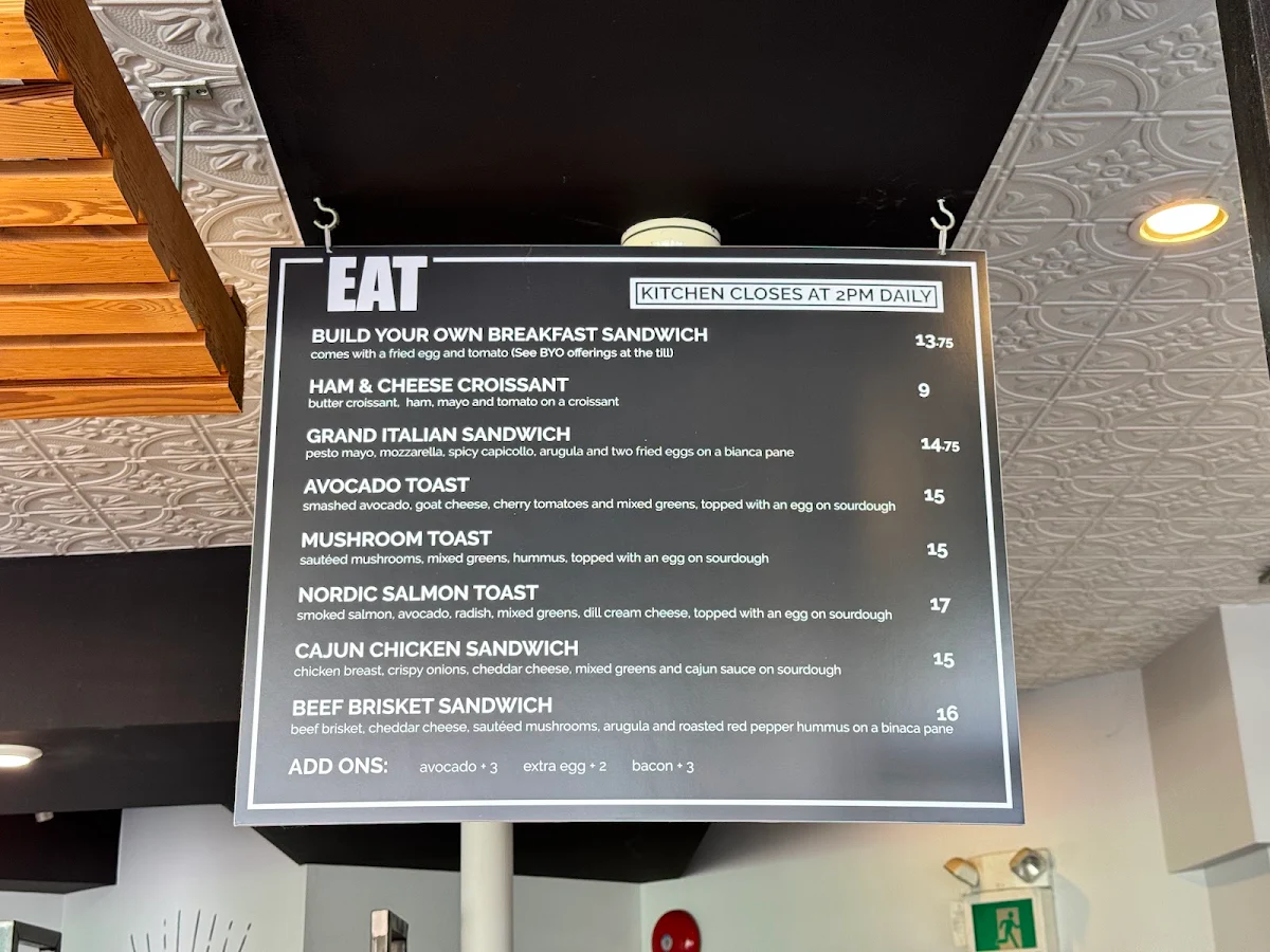 Menu, Pallet Coffee Roasters - Kingsway