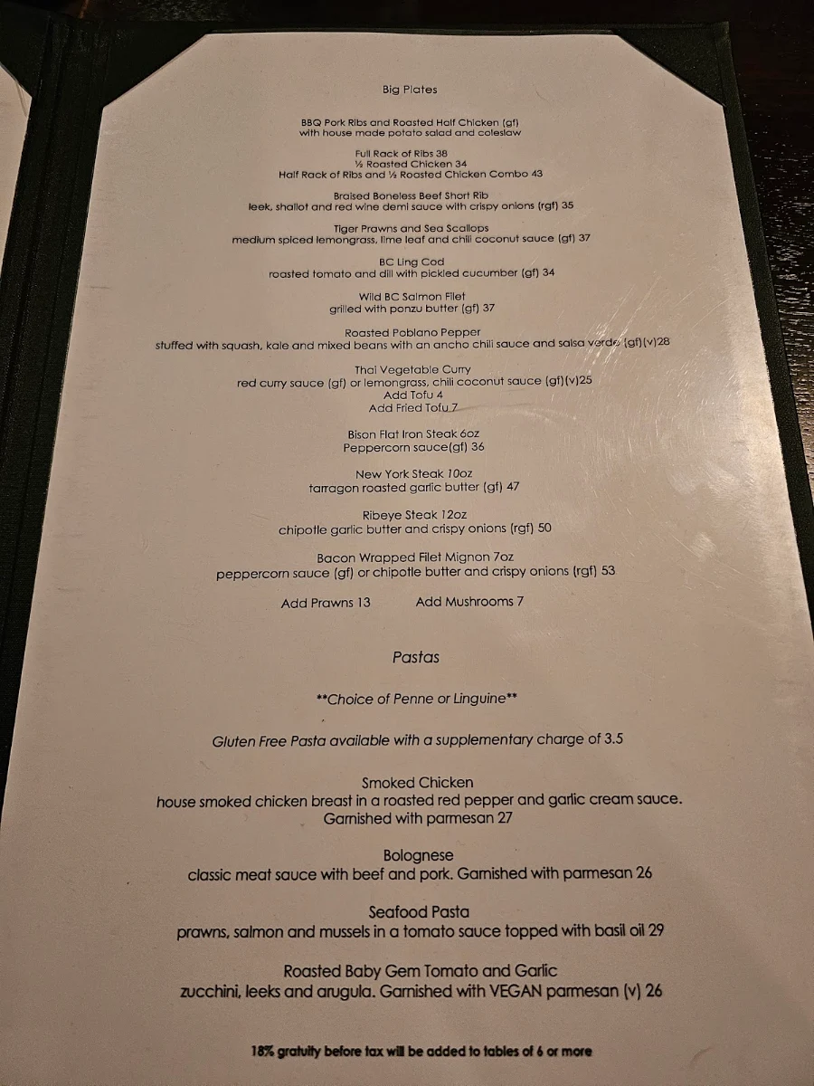 Menu, 21 Steps Kitchen + Bar