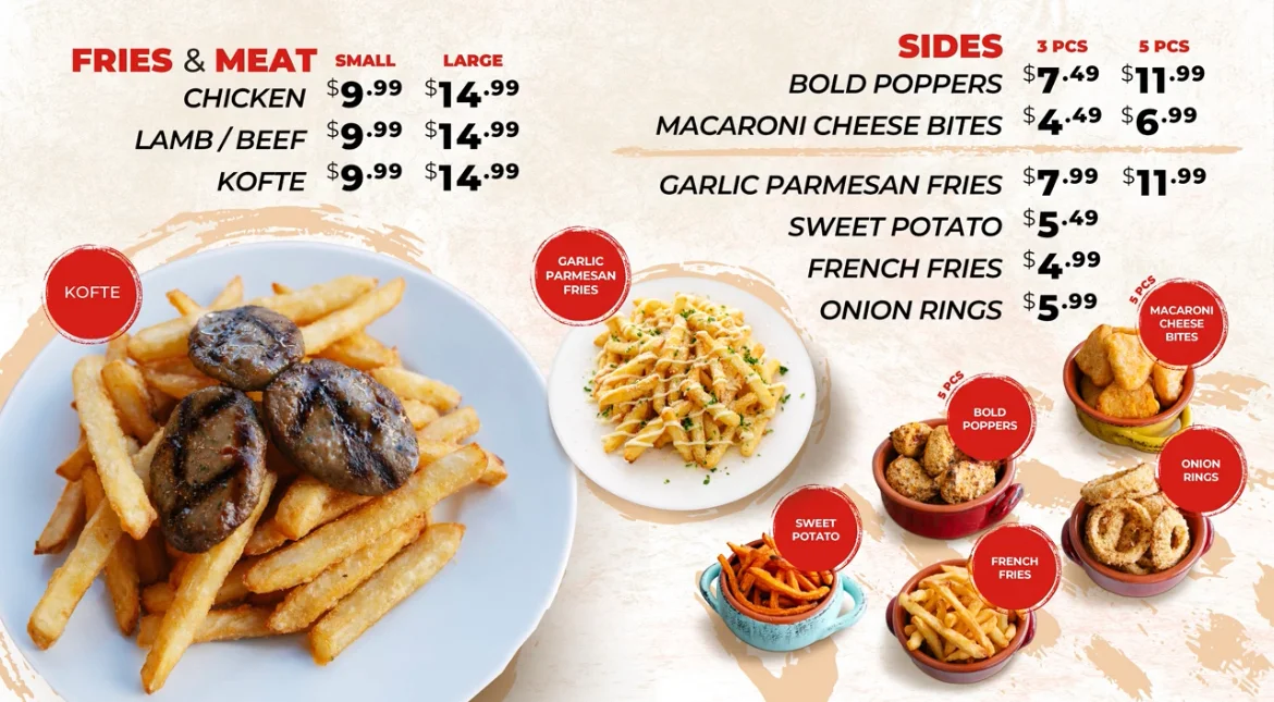 Menu, Donair Dude / Scoopville Ice Cream