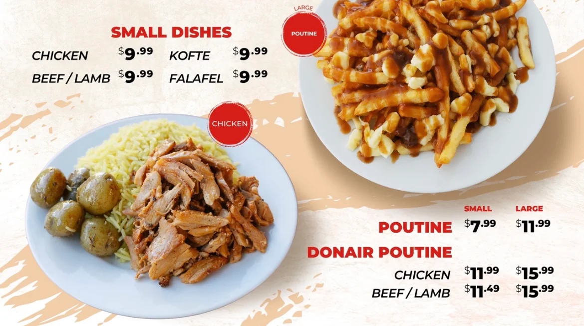 Menu, Donair Dude / Scoopville Ice Cream