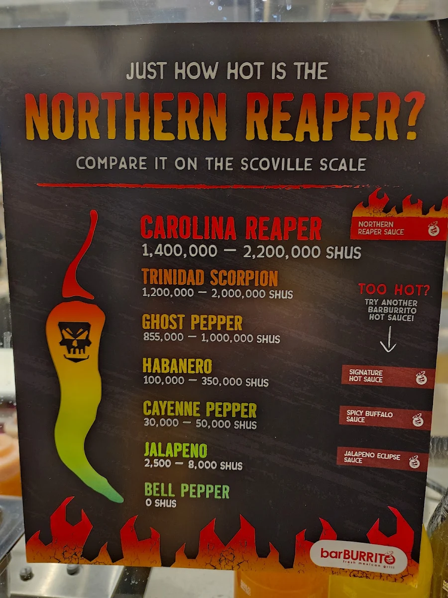 Menu, barBURRITO