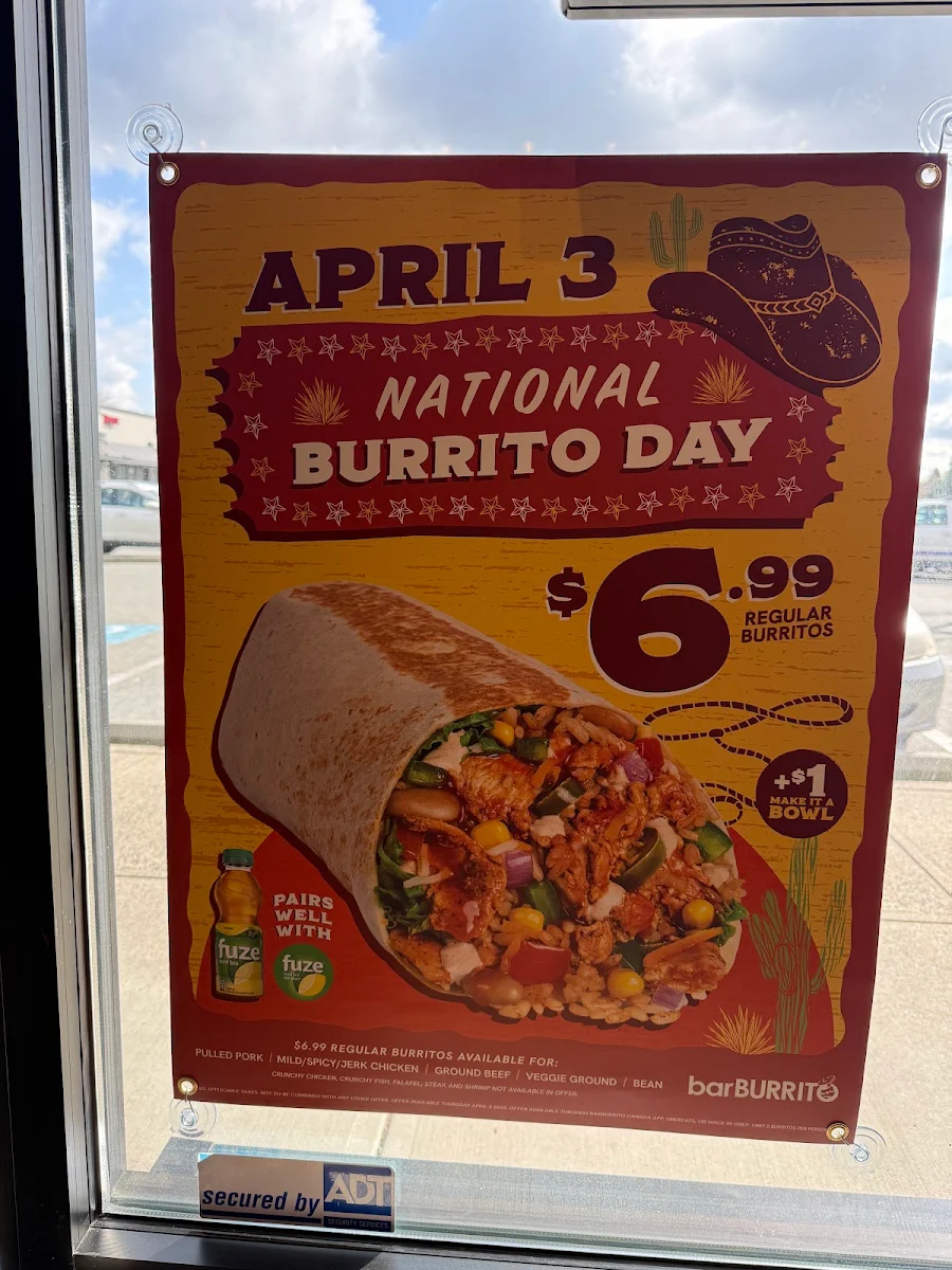Menu, barBURRITO