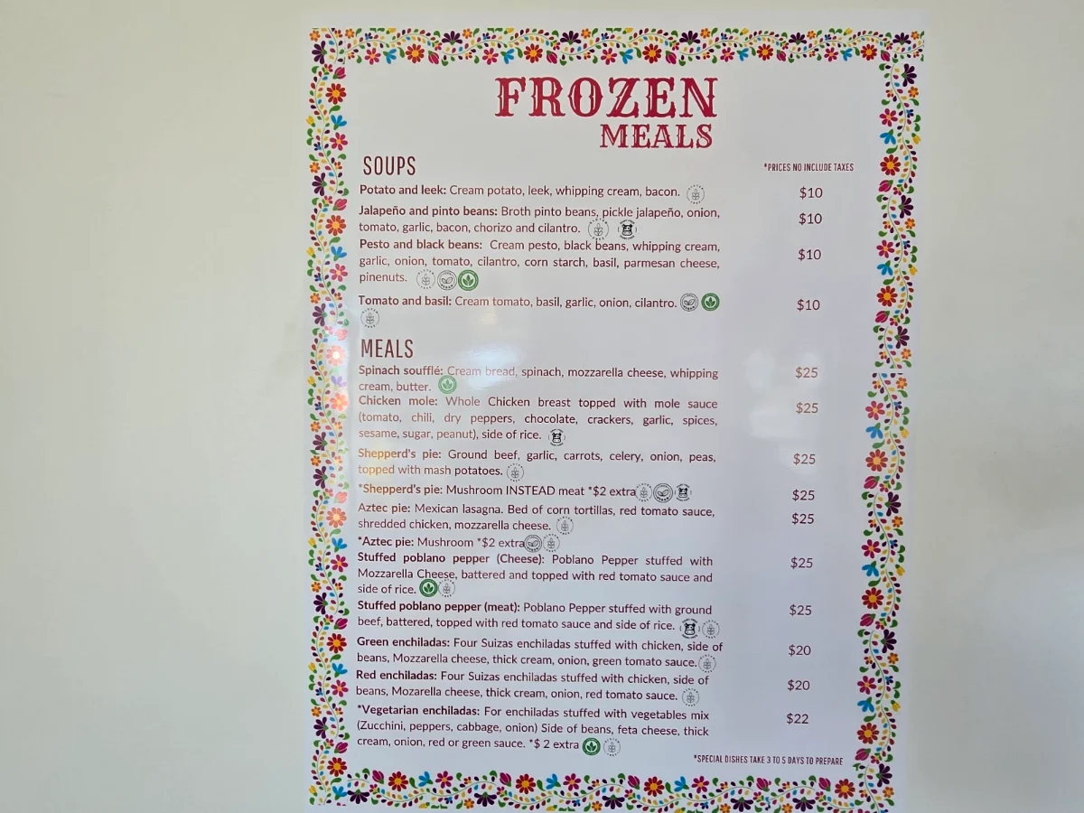 Menu, Kattia’s Kitchen Cafe Saanichton