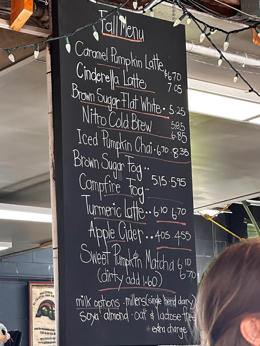 Menu, Grounded Coffee Company