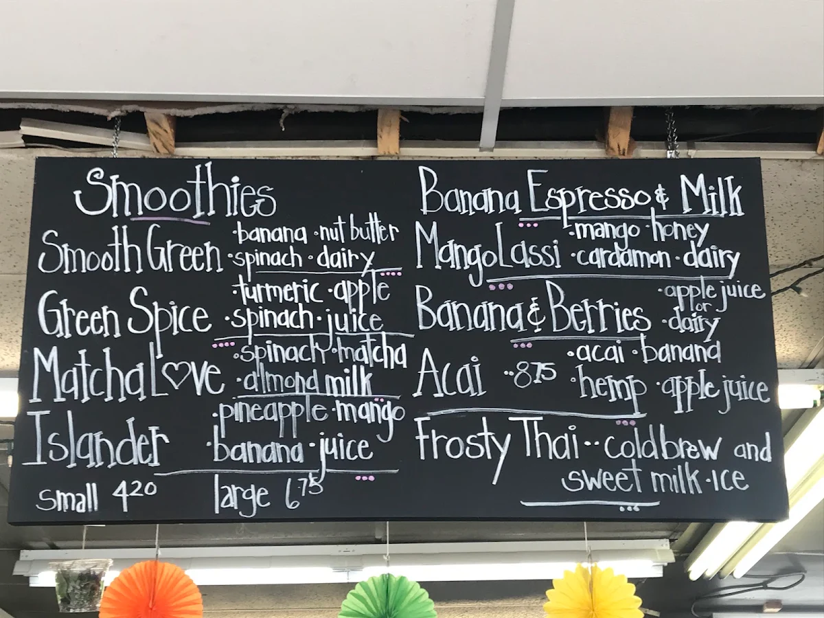 Menu, Grounded Coffee Company