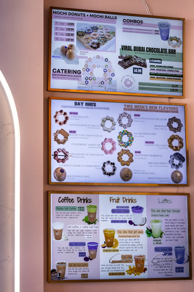 Menu, Marry Me Mochi