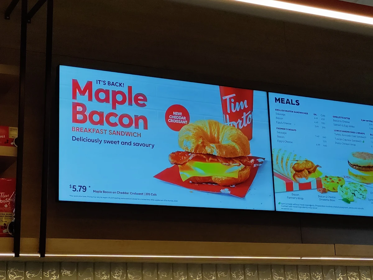 Menu, Tim Hortons