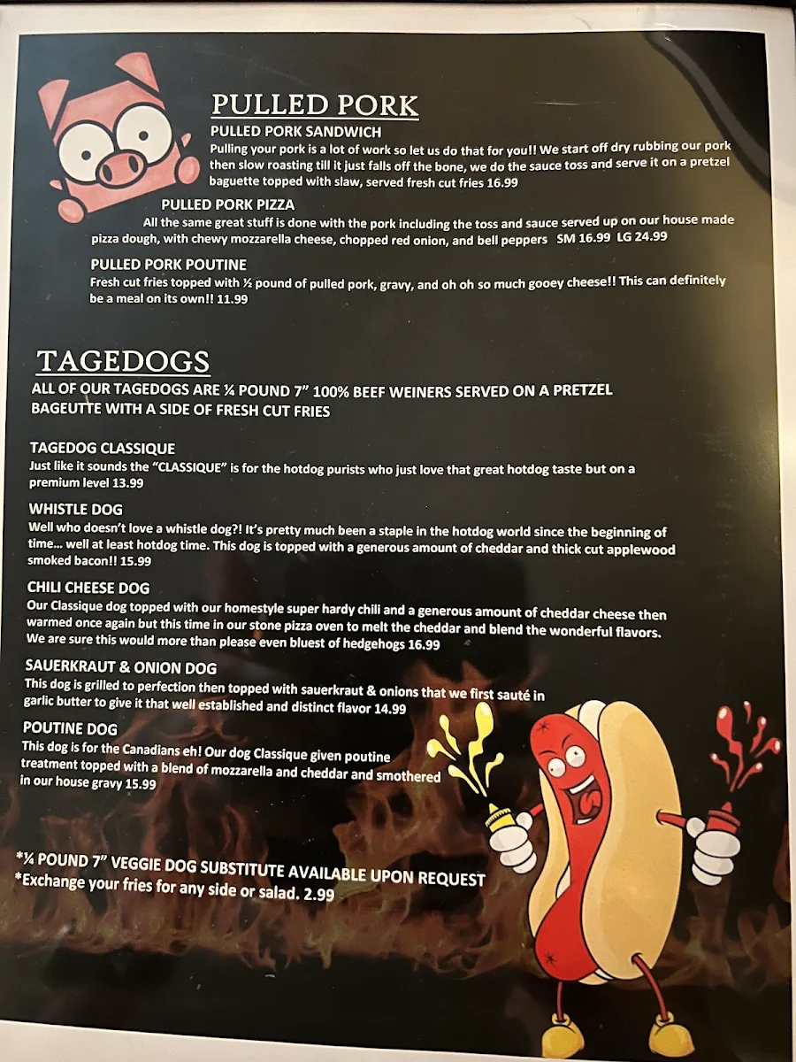 Menu, The Portage