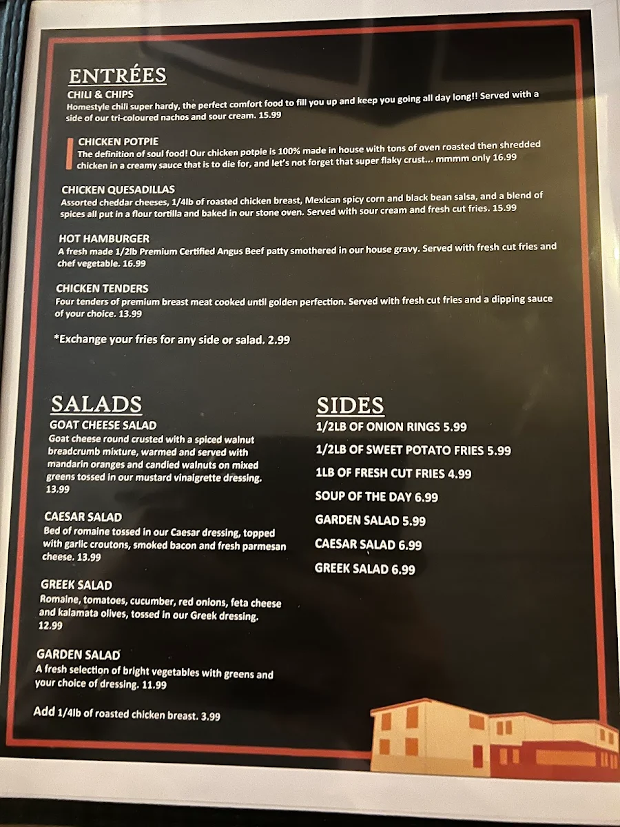 Menu, The Portage