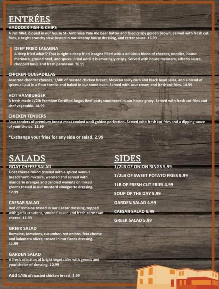 Menu, The Portage